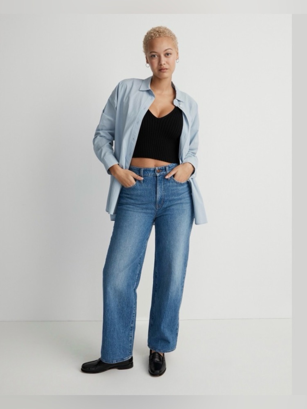 Madewell The Curvy Perfect Vintage Wide-Leg Crop Jean Women’s Jeans Size 27